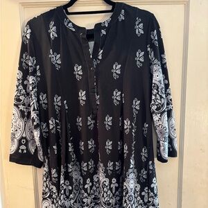 Womens blue and white tunic